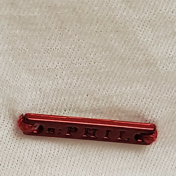 n:PHILANTHROPY  Ivory  Distressed  White Andrea Long sleeve shirt size M - Picture 5 of 10